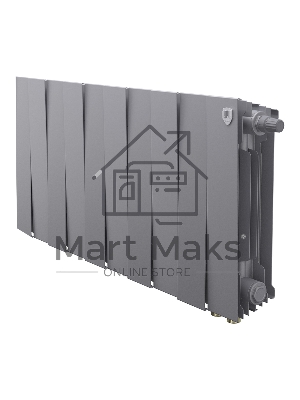 Радиатор биметаллический Royal Thermo PianoForte 300 серебристый VR80 - 10 секц.