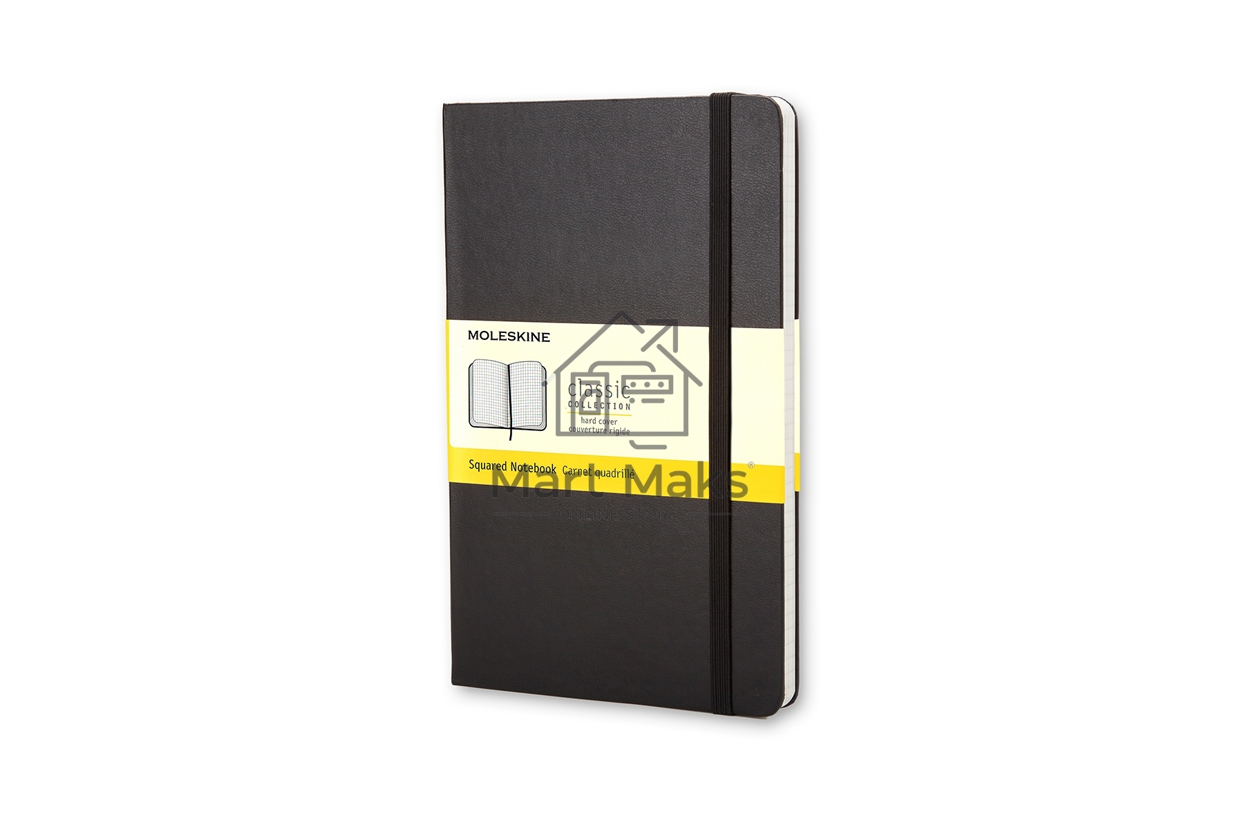 Блокнот Moleskine CLASSIC QP061 Large 130х210мм, 240 страниц, клетка, твердая обложка, черный