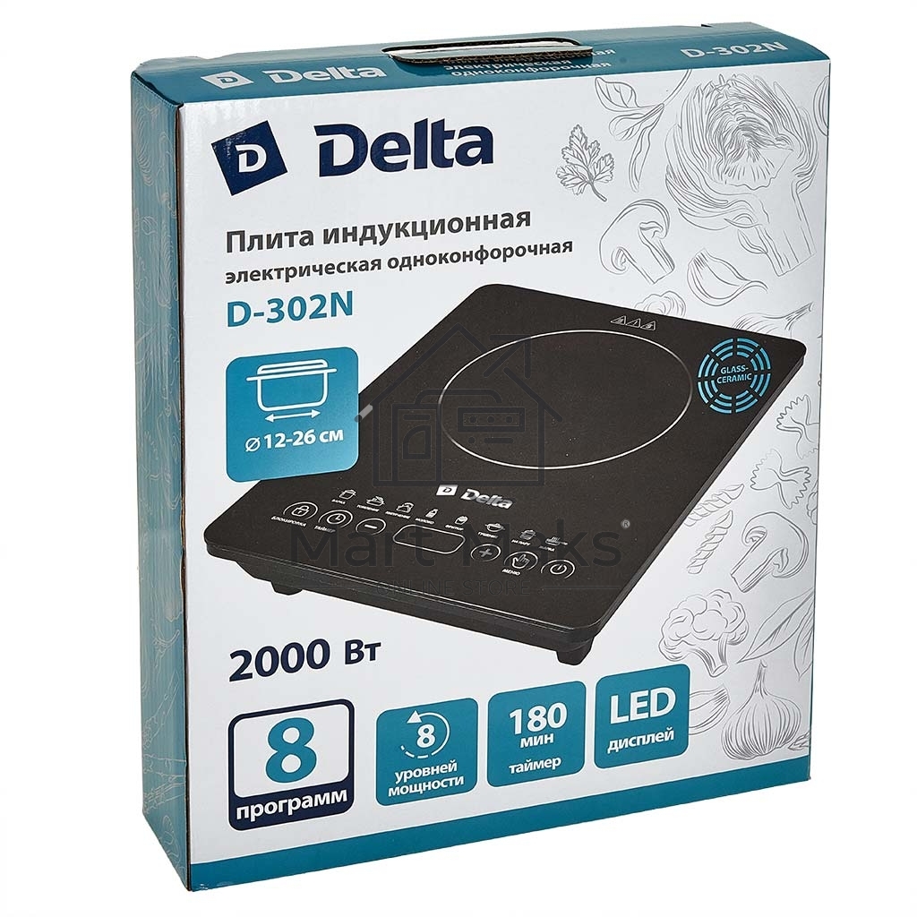 Плита настольная индукционная DELTA D-302N черный