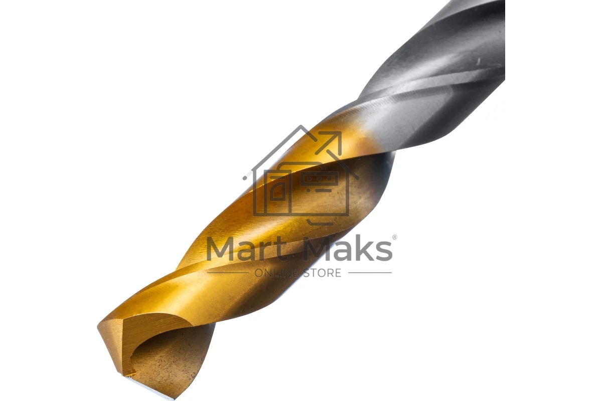 Сверло спиральное по металлу Denzel 11 x 142 мм, Р6М5, Golden Tip