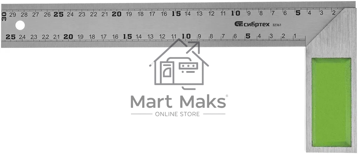 Угольник Сибртех, 300 мм, металлический
