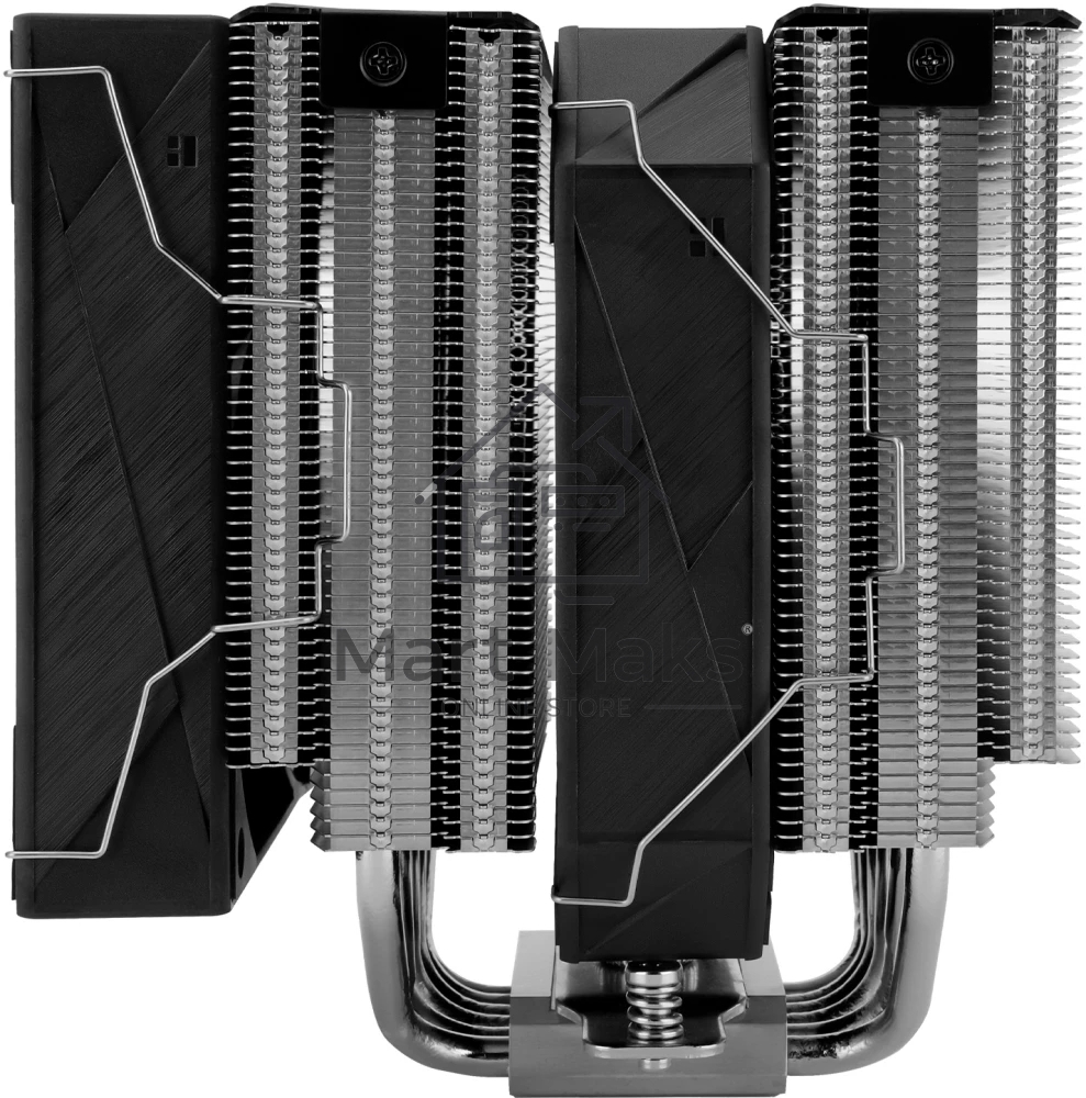 Кулер для процессора Thermalright Royal Pretor 130 (4-pin PWM, 158мм, Ni/Cu, 6x6мм, 1x120+1x130мм, 80.45CFM/81.88CFM, 29.4dBA/28.3dBA, 2150PM/1750RPM, S: 1200, 1700, 1851, 2011, 2066, 115X, AM4, AM5, silver, black)