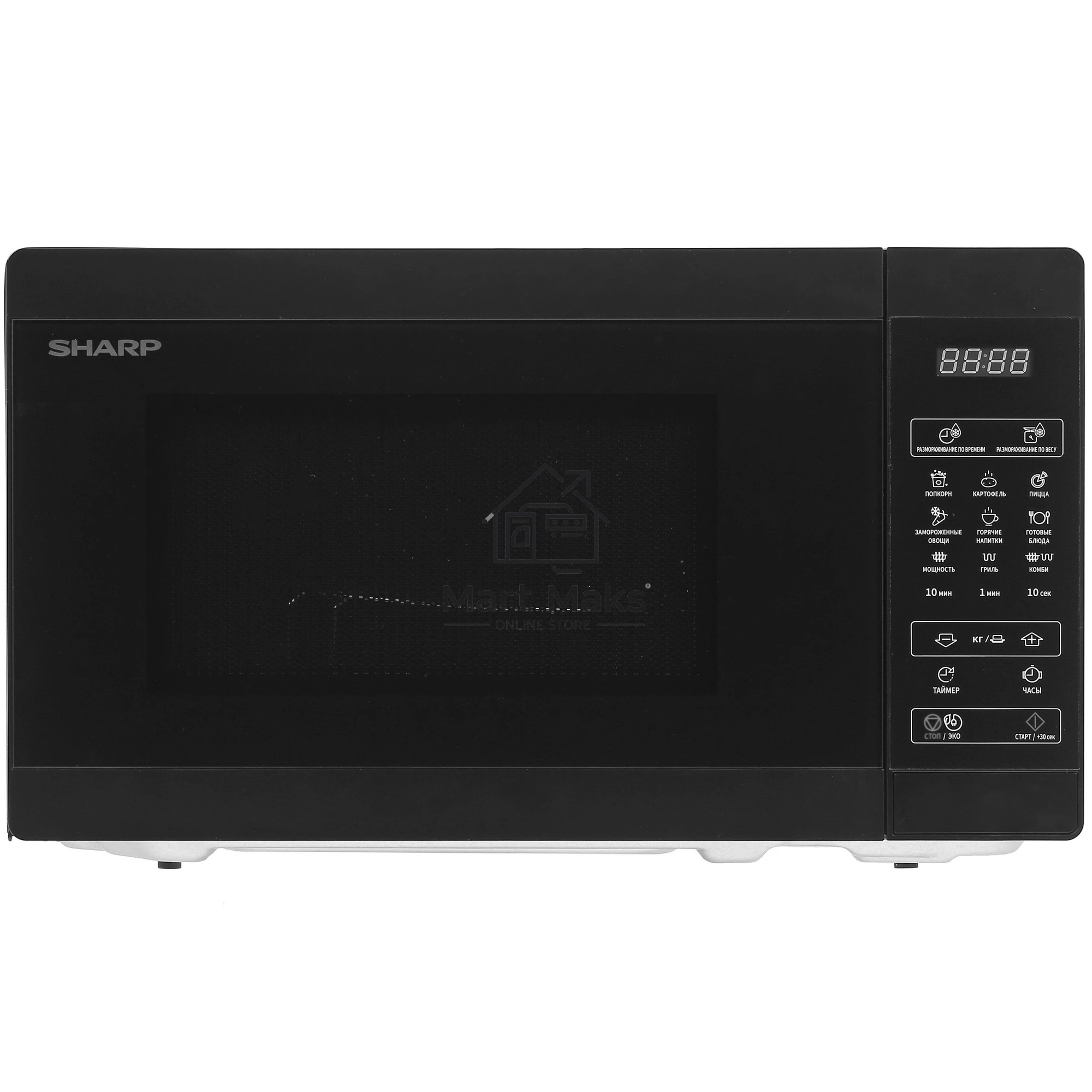 Микроволновая печь Sharp R-6800RK черный, 20 л, 800 Вт, переключатели - сенсор