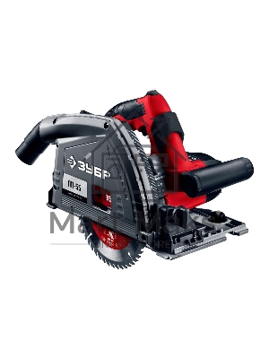 Пила погружная Зубр с шиной, 90-55 мм, диск 165 мм, 1200 Вт, ПП-55Н