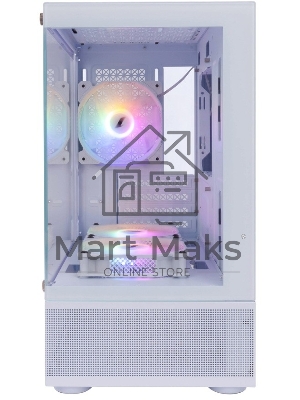 Компьютерный корпус 1STPLAYER MIKU Mi2-A белый, mATX, 3x120мм LED fans