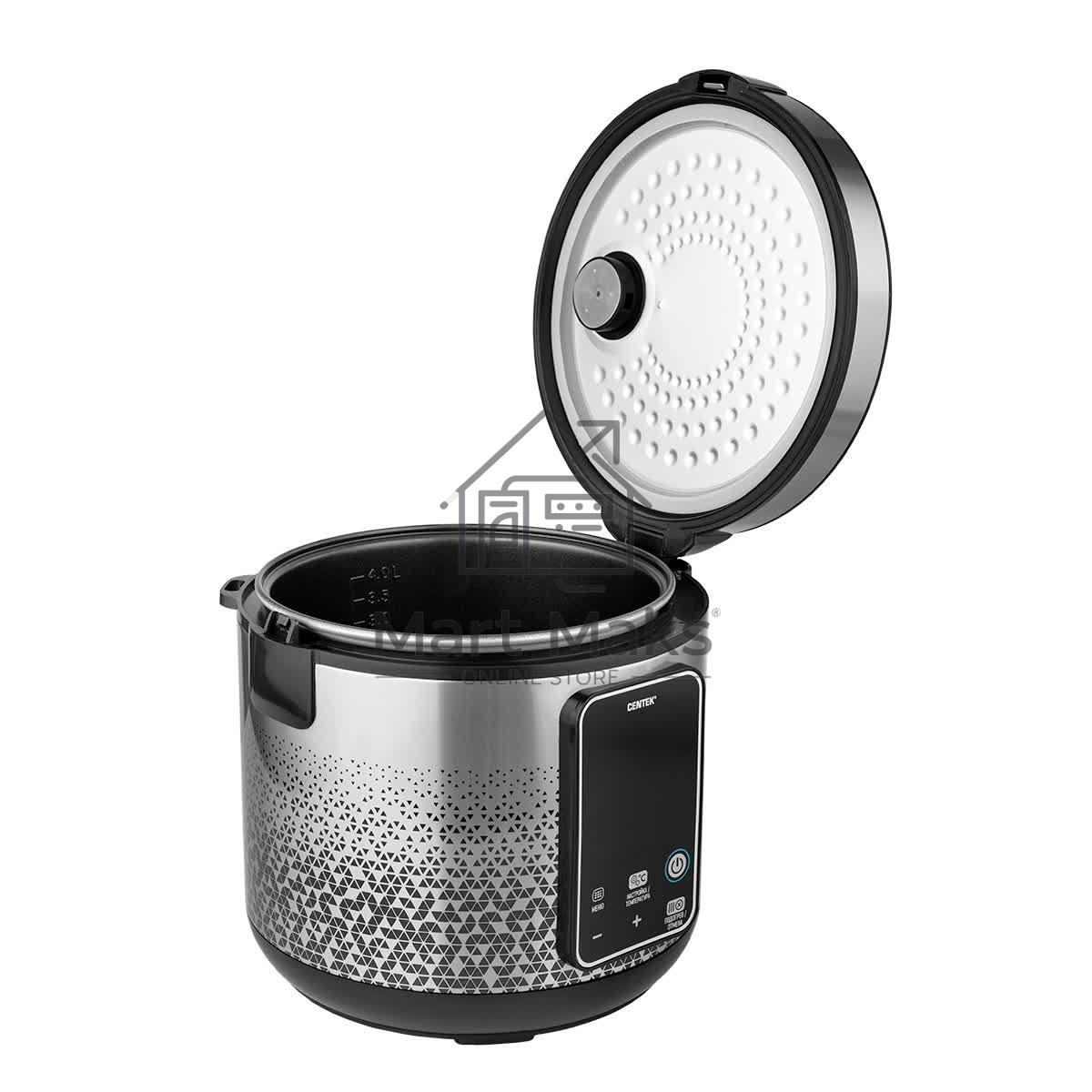 Мультиварка Centek CT-1499 (черный/сталь) 900Вт, 5.0л, 25 программ, мультиповар, антиприг. покрытие
