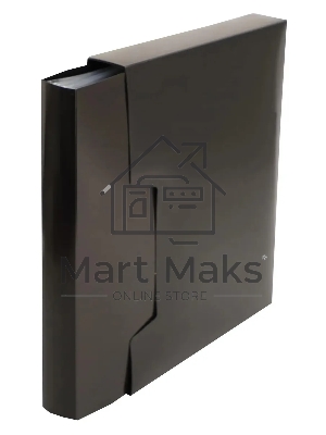 Папка с 100 прозрачными вкладками Бюрократ DeLuxe DLVBOX100BLCK A4, пластик, 0.7мм, черный в коробе