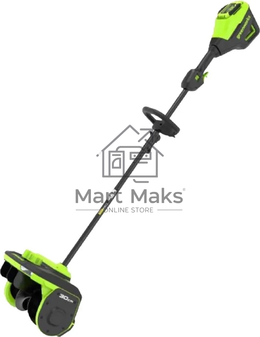 Снегоуборщик аккумуляторный Greenworks GD60SS2 60V, 30 см, с регулируемым направлением выброса, бесщеточный, c 1хАКБ 5Ач и ЗУ 2603207UG