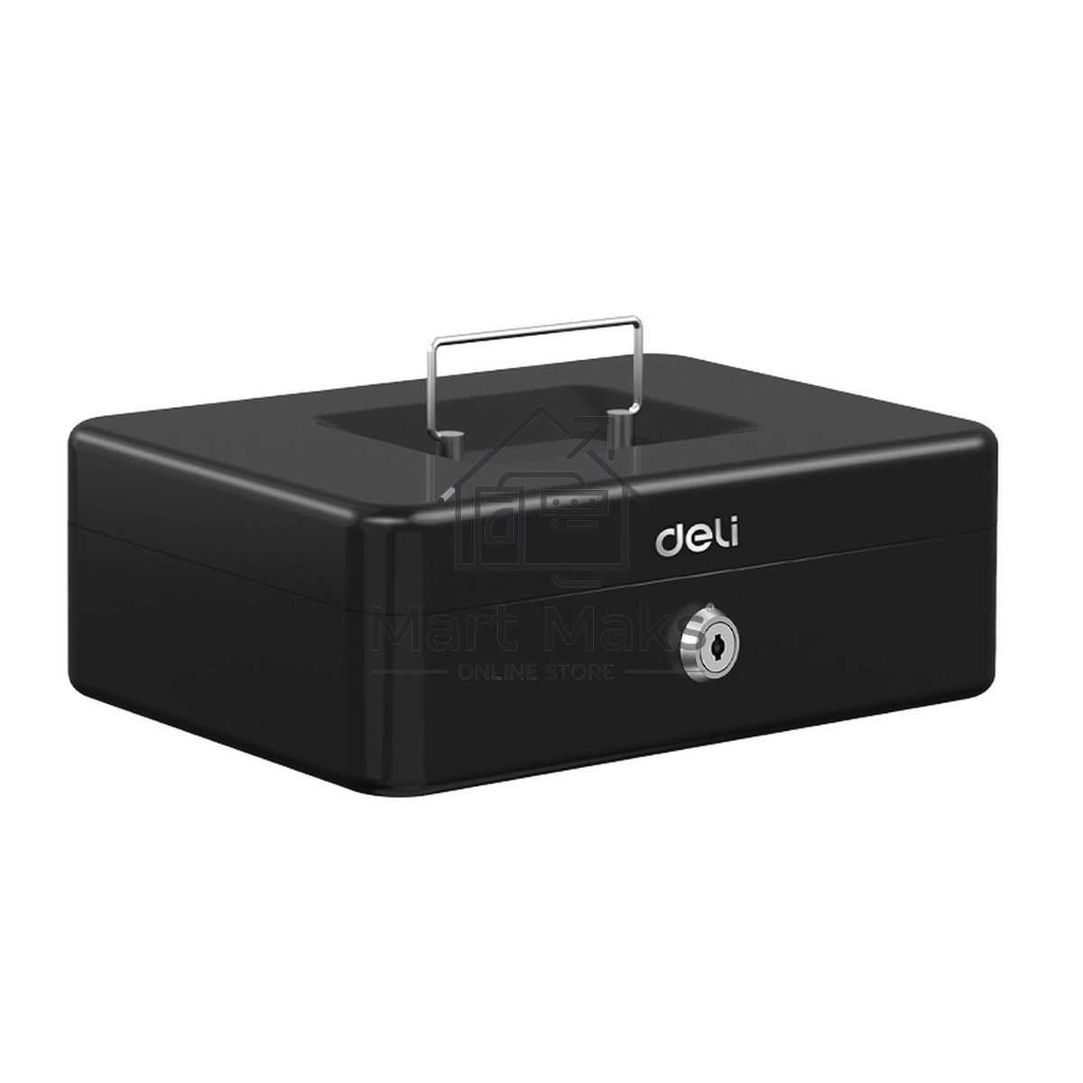 Сейф для денег Deli ET505 85х 250х 180 мм, ключевой, черный