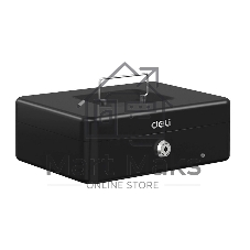 Сейф для денег Deli ET505 85х 250х 180 мм, ключевой, черный