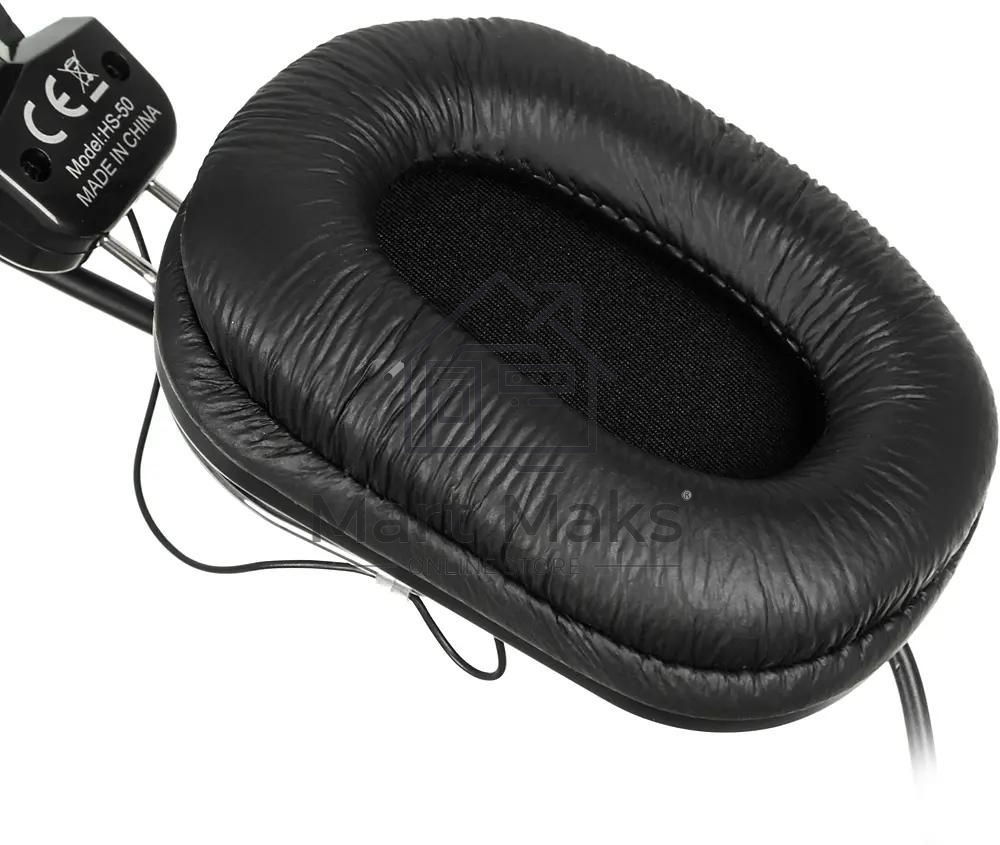 Гарнитура проводная A4Tech HS-50, черный/серебристый