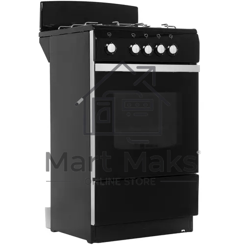 Плита газовая De Luxe 5040.38Г (Щ) черный, конфорок 4 шт, духовка 43 л, 50 см x 85 см x 50 см