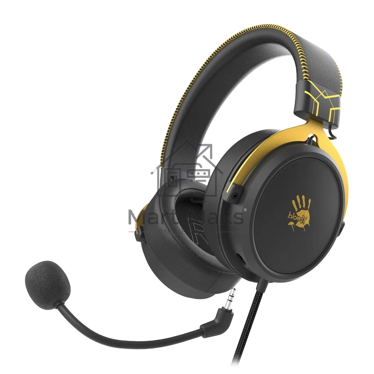 Наушники с микрофоном A4Tech Bloody M590i желтый/серый 1м мониторные USB оголовье