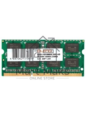 Оперативная память QUMO, DDR3, 4Gb (1x4Gb), 1600MHz, CL11, SO-DIMM