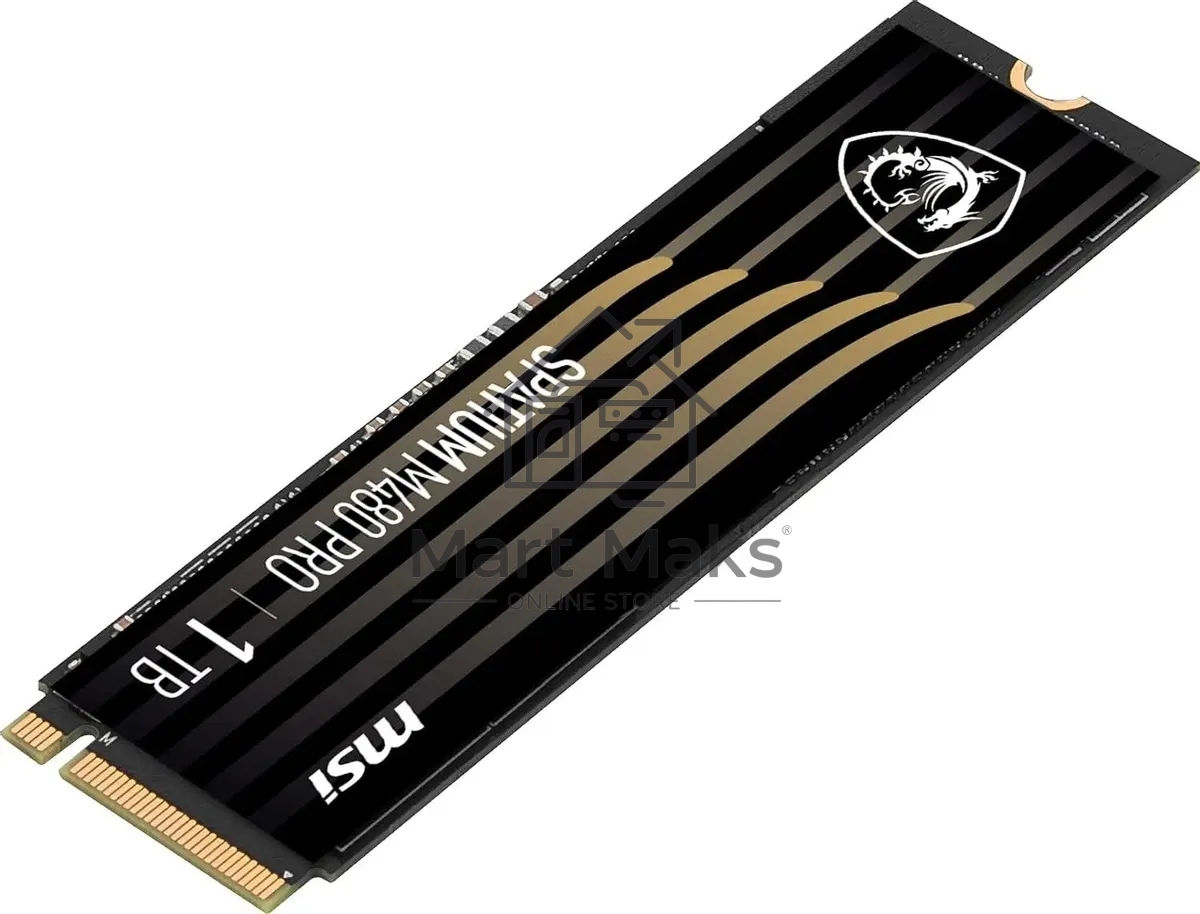 Накопитель SSD MSI SPATIUM M480 PRO, 1000GB, M.2 2280, PCIe 4.0 x4, NVMe, R/W 7400/6000