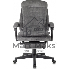 Кресло руководителя Бюрократ T-9950MSG-F Fabric серый Light-19, крестов. пластик, подст. для ног