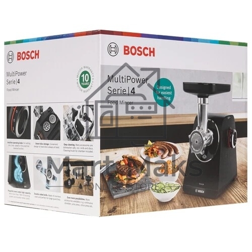 Мясорубка Bosch MFWS440B, 1900W, черный