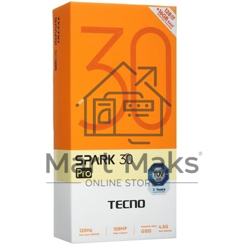 Смартфон Tecno SPARK 30 Pro, 8/128Gb, черный