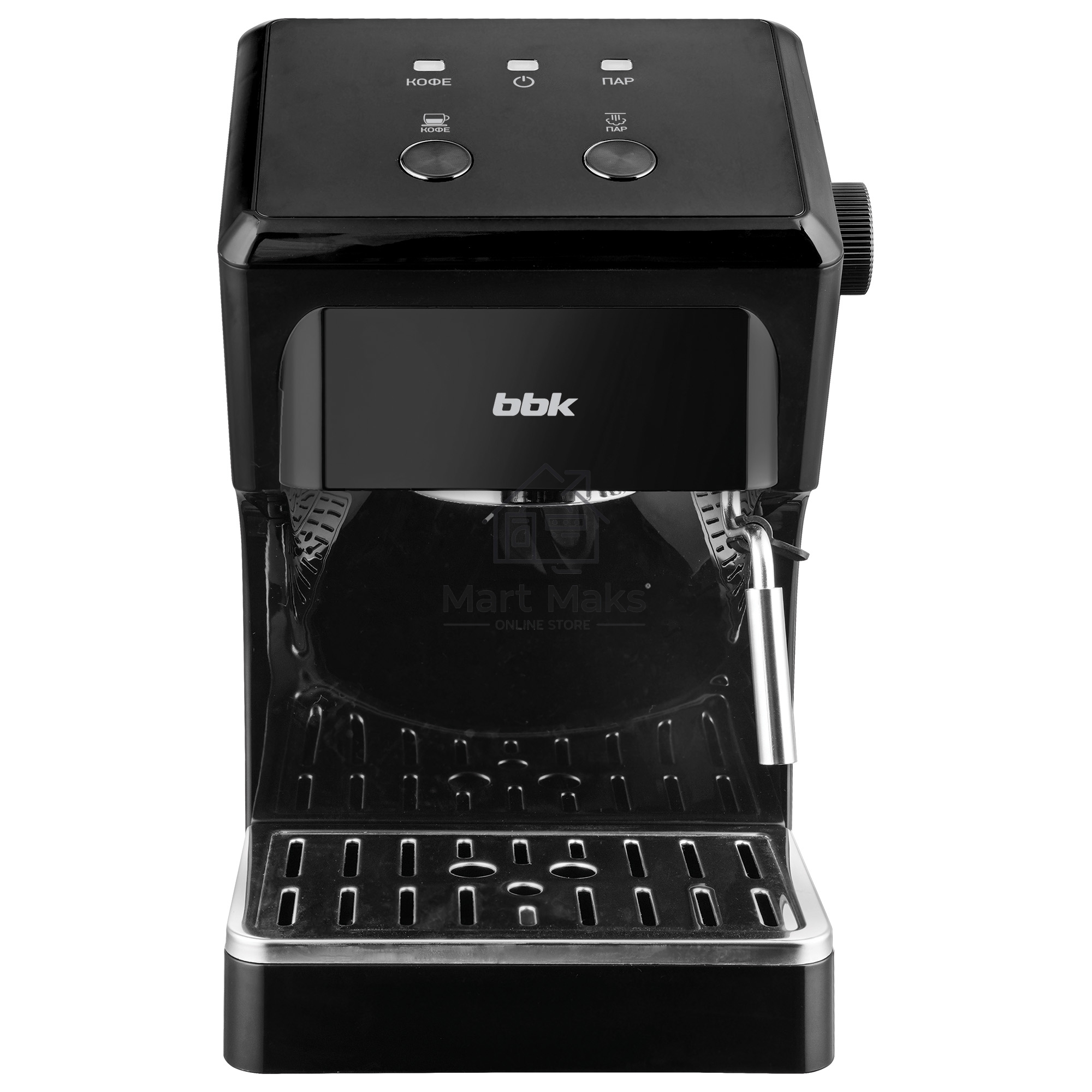 Кофеварка рожковая BBK CM1502 черный, исп. кофе - молотый, 1,5 л, 1050 Вт, 15 Бар