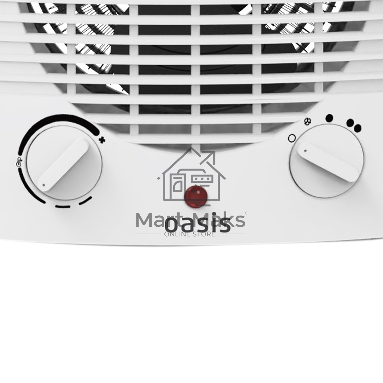 Тепловентилятор Oasis SK-20R белый, 2000 Вт, 20 м2