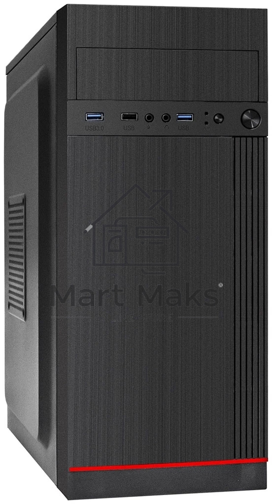 Компьютерный корпус Miditower ExeGate AA-442U2-UNS500 (ATX, БП UNS500 с вент. 12см, 1*USB+2*USB3.0, аудио, черный)