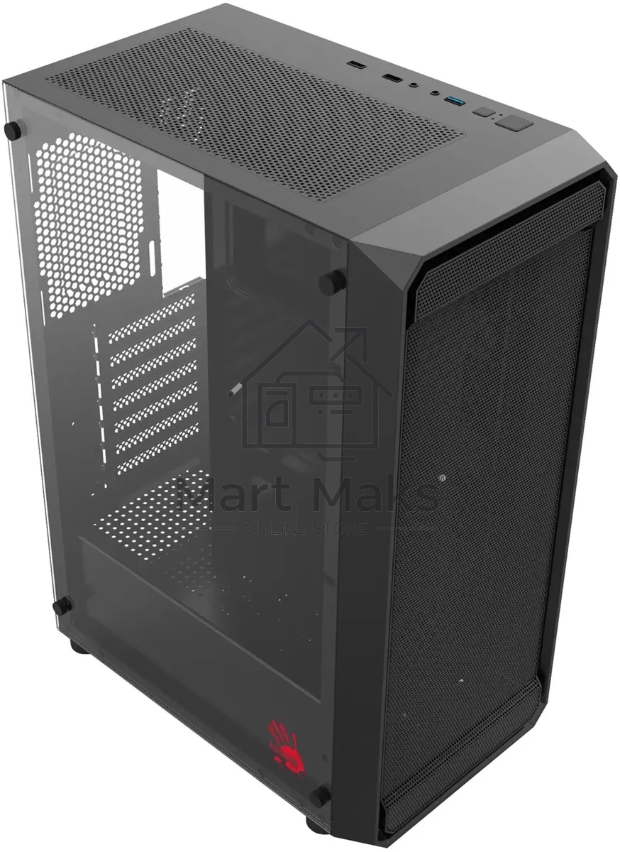 Компьютерный корпус Bloody BD-CC114F черный без БП ATX 4x120mm 1xUSB2.0 1xUSB3.0 audio bott PSU