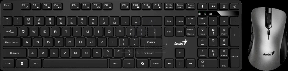 Комплект клавиатура+мышь Genius KM-8216S беспроводной, Bluetooth, 1000 DPI, чёрный