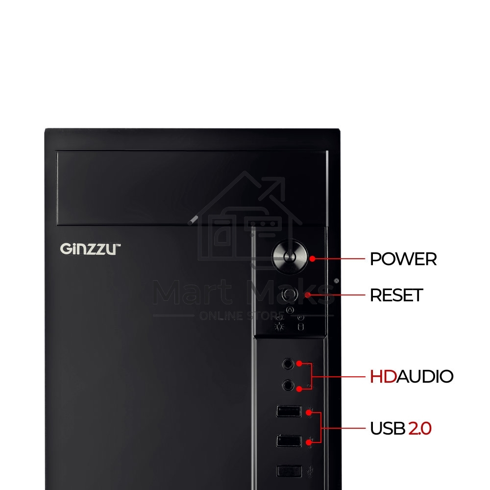 Компьютерный корпус Ginzzu B410 mATX