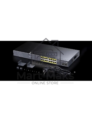Коммутатор Cudy GS1020PS2 (L2) 16x1Gbит/с 2SFP 16PoE+ 200W неуправляемый