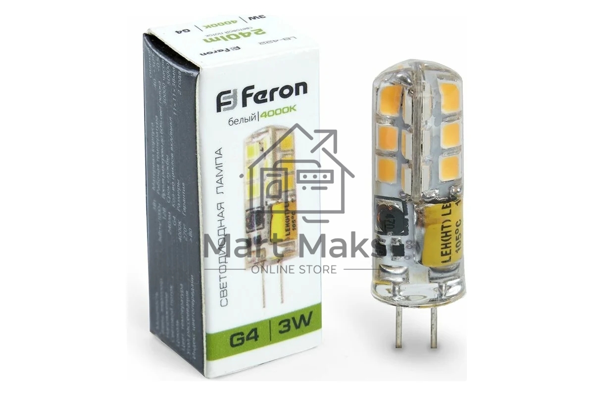 Лампа светодиодная FERON LB-422 25532 3W 12V G4 4000K
