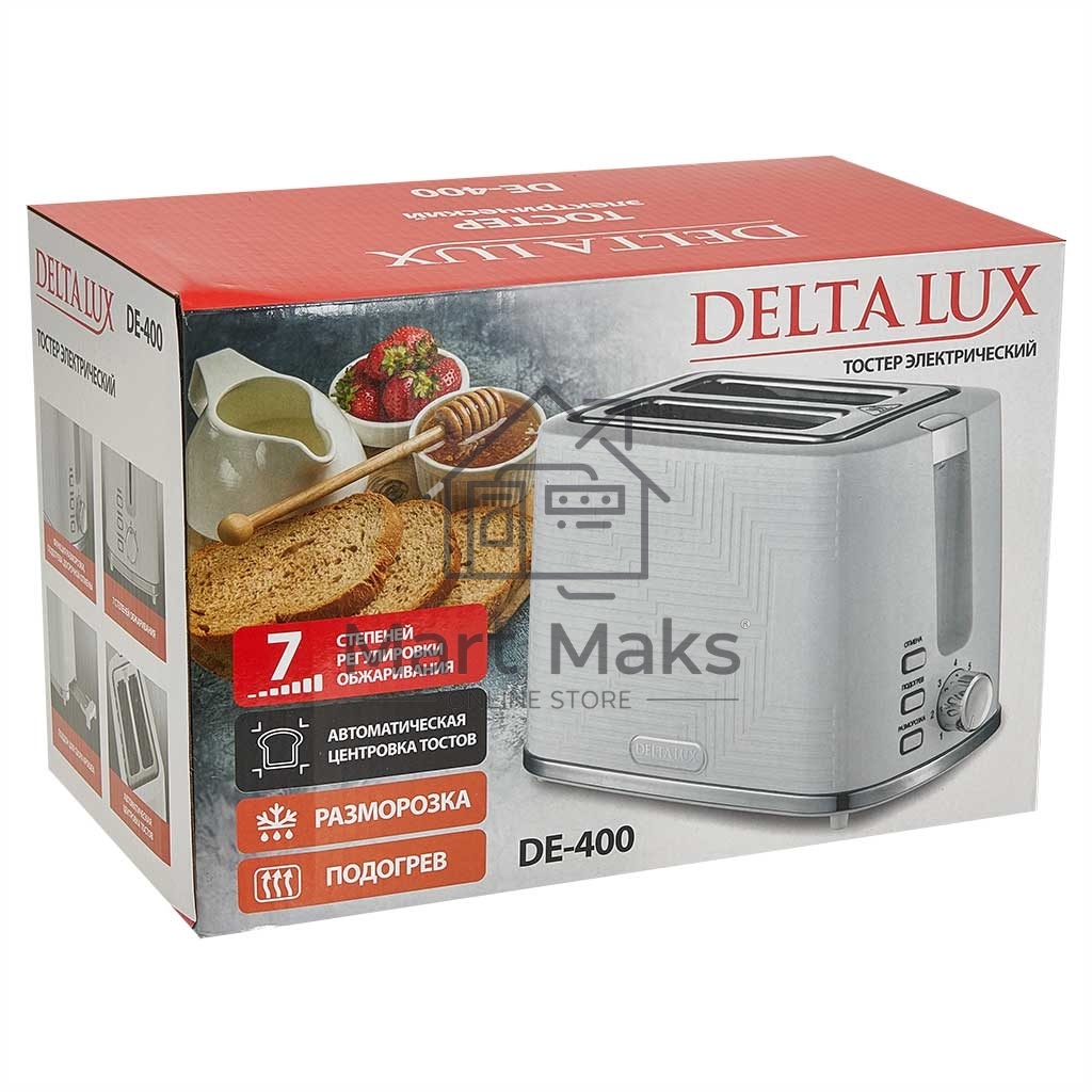 Тостер DELTA LUX DE-400 белый