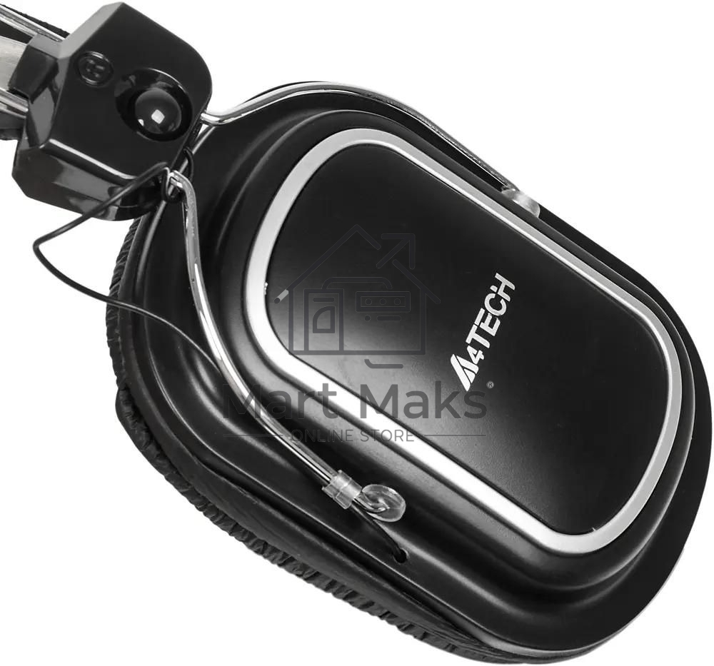 Гарнитура проводная A4Tech HS-50, черный/серебристый