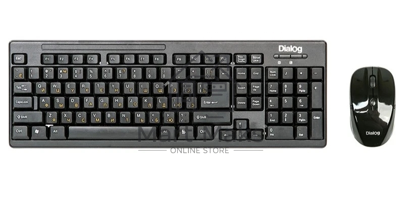 Комплект клавиатура+мышь Dialog KMROP-4010U беспроводной, USB, 1600 DPI, чёрный