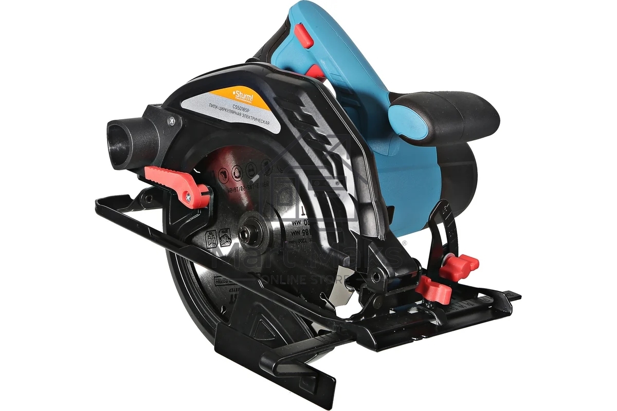Пила циркулярная Sturm CS50185P 1850Вт, ТПД 185х16/20мм, пропил-65мм, вес 4,3 кг