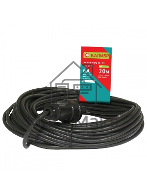 Удлинитель силовой КАЛИБР УС-20 20 м (2х0,75) Удлинитель силовой КАЛИБР УС-20 20 м (2х0,75)