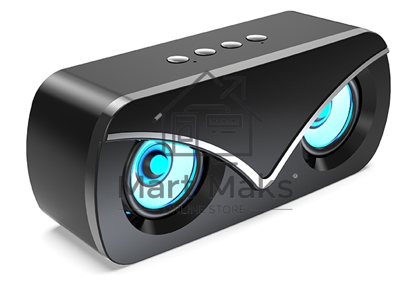 Колонка беспроводная QUMO Hawk BT5.0 10Вт FM MicroSD USB AUX подсветка 1500мА-ч