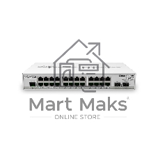 Коммутатор MikroTik CRS326-24G-2S+IN, 24×1 Гбит/с + 2×10 Гбит/с SFP+, управляемый