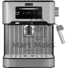Кофеварка рожковая Rondell RDE-1106 серебристый, исп. кофе - молотый, 1.6 л, 850 Вт, 20 бар