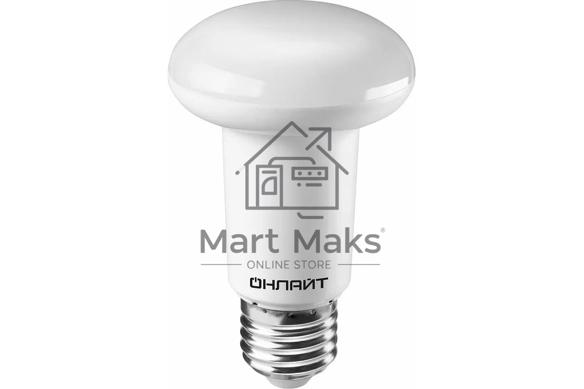 Лампа светодиодная ОНЛАЙТ 71653 OLL-R63-8-230-2.7K-E27 8 Вт 2700К тепл. белый E27 600 лм