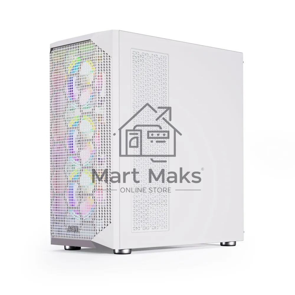 Компьютерный корпус ABR Quantum White (1*USB Type-C, 2*USB 2.0, HD Audio, 4xRGB Fan, ATX, E-ATX)