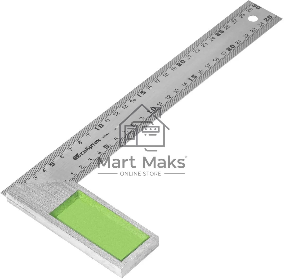 Угольник Сибртех, 300 мм, металлический