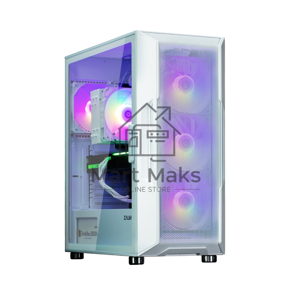 Компьютерный корпус ZALMAN I3 NEO ARGB WHITE, ATX, WHITE, FRONT MESH, WINDOW, 2x3.5