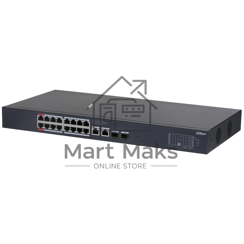 Коммутатор Dahua DH-CS4220-16GT-190 16x100Мбит/с 2x1Гбит/с 2xКомбо(1000BASE-T/SFP) управляемый