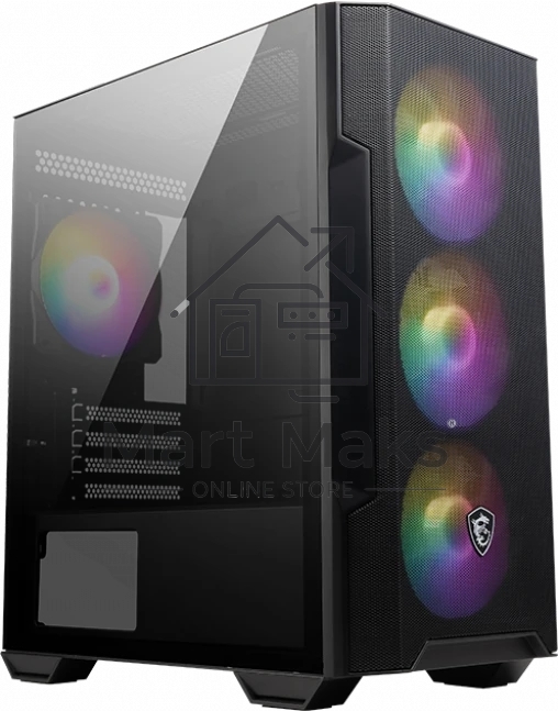 Компьютерный корпус MSI MAG FORGE M100R 1xUSB 3.0, 2xUSB 2.0, 4x120мм ARGB Fan, ARGB Control Board, Tempered Glass Window, Brown Box (932220)