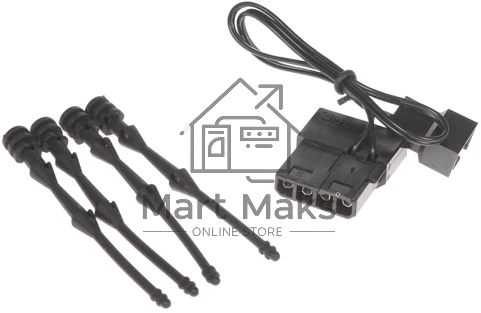 Вентилятор для корпуса Gembird 80x80x25, гидрод., тихий, 3 pin/4pin Molex, провод 30 см (S8025H-3P4M)