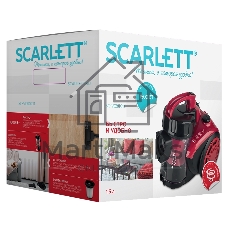 Пылесос Scarlett SC-VC80C11 красный/черный, 320/1500 Вт, уборка сухая, пылесборник контейнер 1.5 л