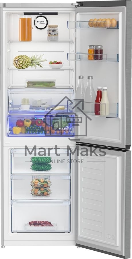 Холодильник Beko B3RCNK362HX нержавеющая сталь двухкамерный 220/100л морозилка снизу Total No Frost