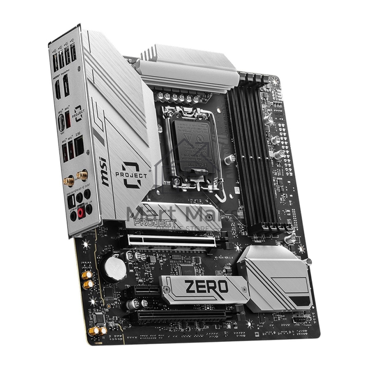 Материнская плата MSI B760M PROJECT ZERO, LGA 1700, Intel B760, 4xDDR5, 4xSATA, 2xM.2, 1xPCIe 5.0 x16, 1xPCIe 4.0 x4, 1xPCIe x1, 1xHDMI, 1xDP, 3xUSB 3.2 Gen 2, 4xUSB 2.0, 1xUSB 3.2 Gen 2x2, 1x 2.5Gb LAN, 5x3.5 мм, 7.1, mATX