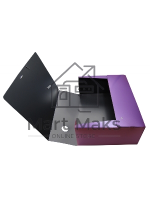 Папка архивная на резинке Silwerhof Perlen 311915-73 полипропилен 1мм, корешок 100мм, A4 сиреневый металлик