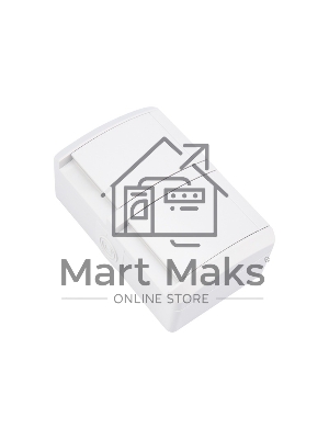 Блок горизонтальный 2 розетки (керамика) INDUSTRIAL IP54 с заземлением, о/у, белый KRANZ